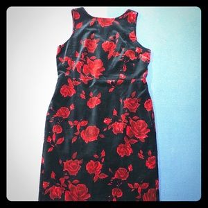 Talbots Velvet Floral Dress size 18